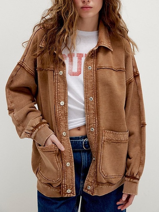 Free People Jackets & Blazers - FREE PEOPLE Gauge Cardi Oversized Button Jacket Size XS